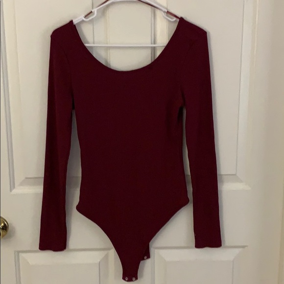 NWT Ambiance Maroon Bodysuit - Picture 2 of 7